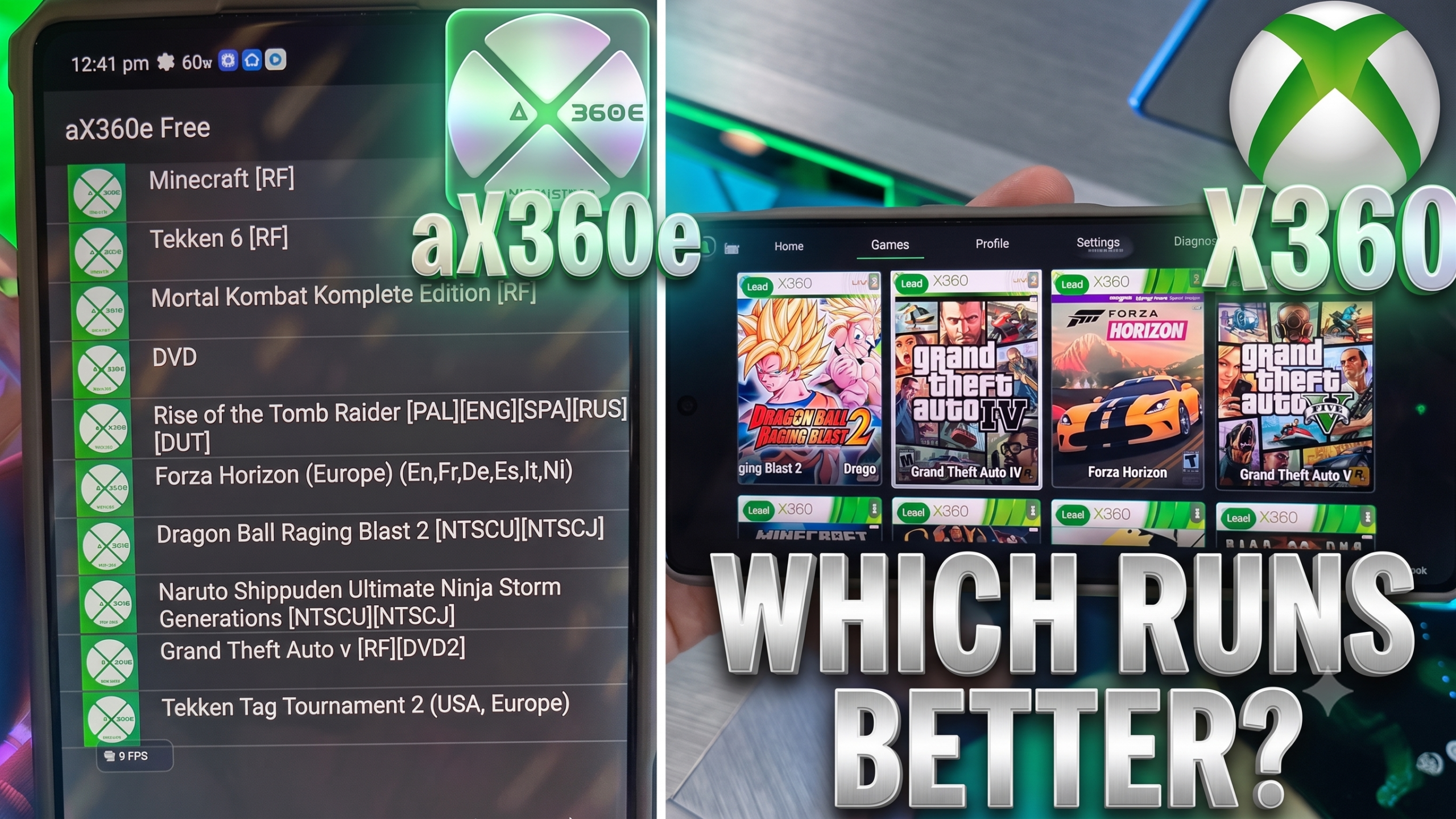 ax360 v X360 Mobile